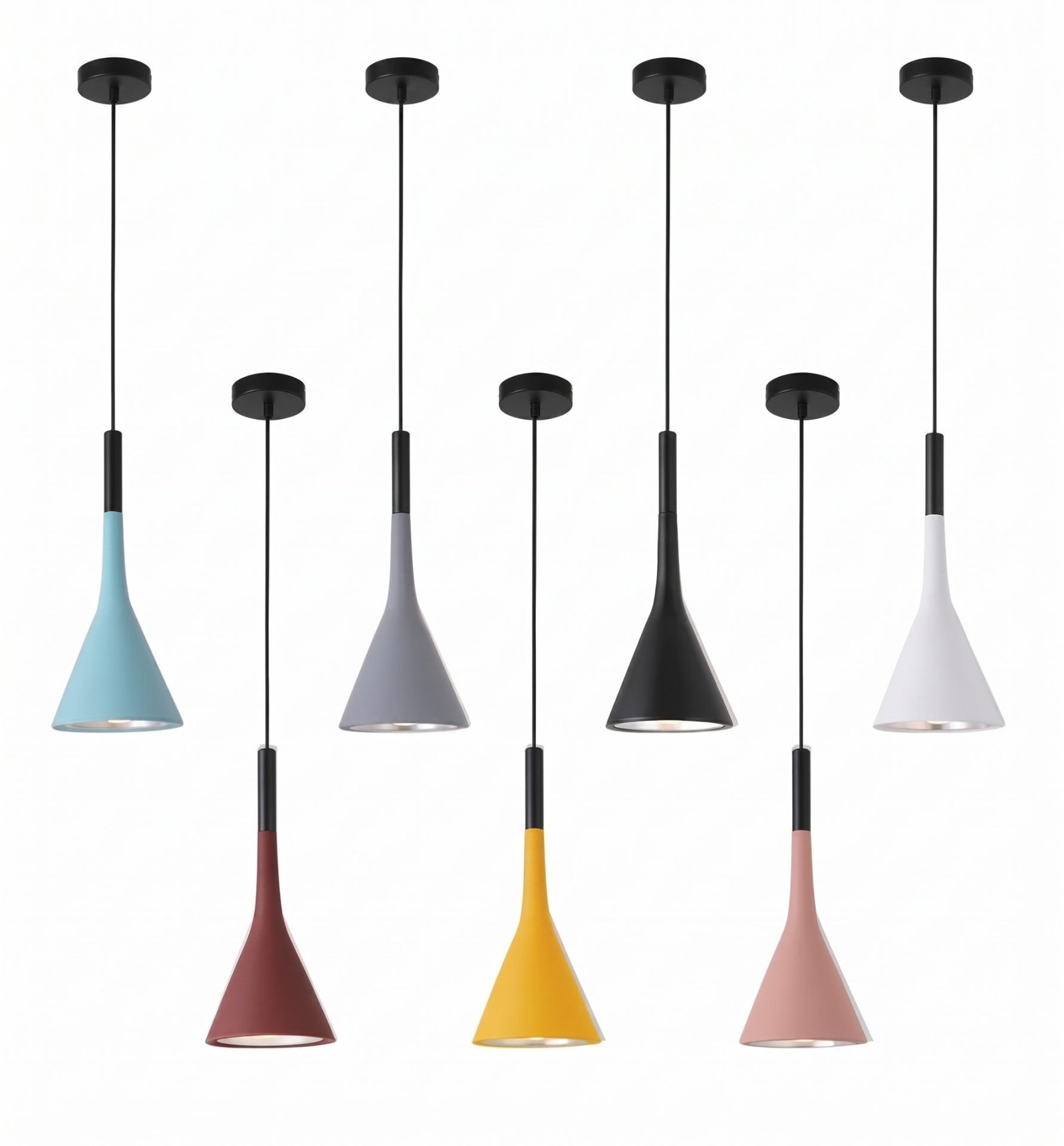 Modern Multicolor LED Pendant Light | E27 Hanging Lamp for Kitchen, Dining Room & Bedroom
